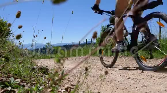 一名山地自行车手下山的录像视频的预览图