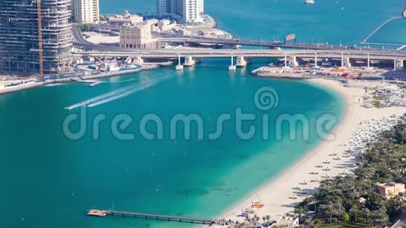 迪拜夏季海滩航空时间流逝视频的预览图