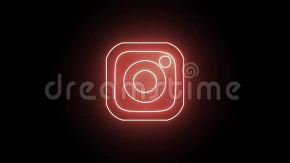 霓虹灯Instagram图标视频的预览图