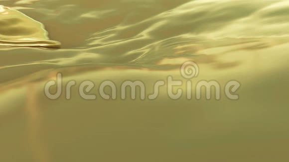 动画描绘液体黄金滚到岸边视频的预览图