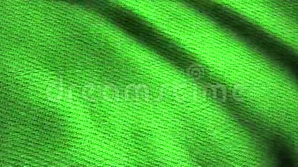 牛仔面料质感绿飘飘画布的动画运动物质的波浪视频的预览图