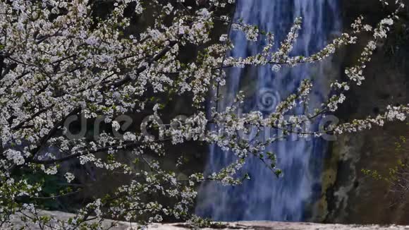 山峡4K泉瀑布视频的预览图