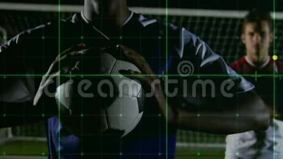 足球运动员的网络连接点视频的预览图