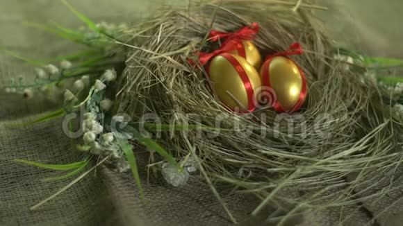 金蛋在巢里复活节视频的预览图