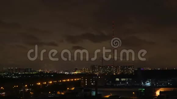 大城市日落时间推移冬天的场景视频的预览图
