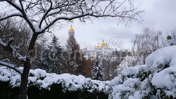 基辅的拉布拉寺庙东正教乌克兰教堂视频的预览图