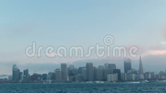 旧金山变焦外天景日落到夜晚视频的预览图