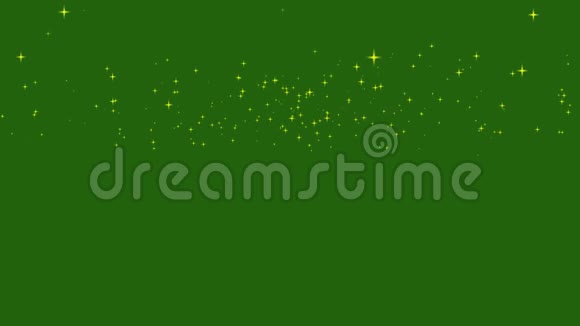 绿色屏幕上落下的星星视频的预览图