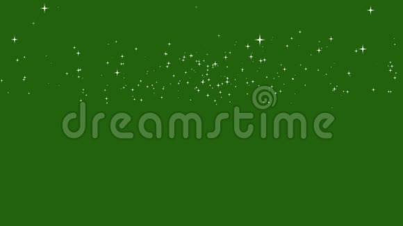 绿色屏幕上落下的星星视频的预览图
