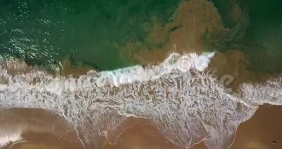 沙滩和海浪的热带景观视频的预览图