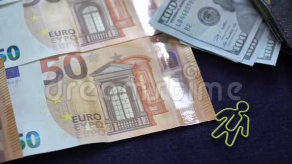 欧元和美元货币概念视频的预览图