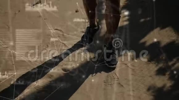 男运动员腿部连接网络动画视频的预览图