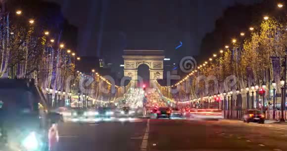 在巴黎的圣诞节随着时间的推移急速放大视频的预览图