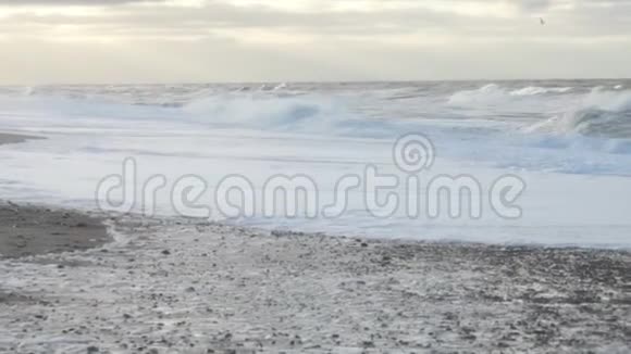 丹麦海岸有风浪视频的预览图