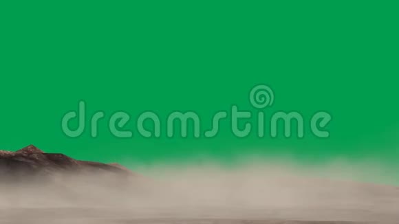 沙漠中的沙尘暴绿幕视频的预览图