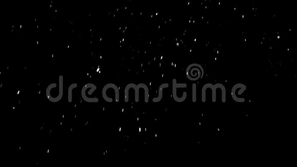 白色雪花飘落在黑色背景上视频的预览图