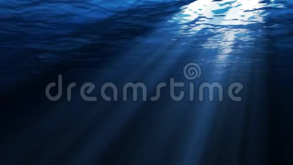 水下的景色阳光透过水面照射视频的预览图
