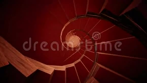 旋转楼梯暗红色视频的预览图