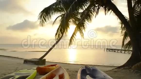 热带海滩现场水上运动视频的预览图