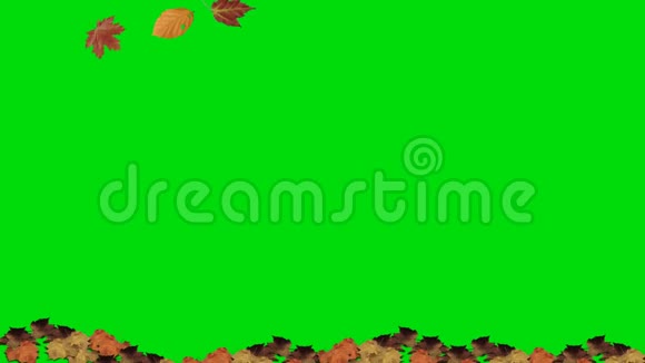 落叶绿屏动画视频的预览图