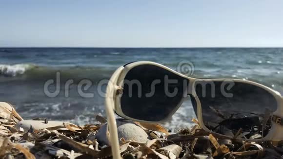 海上石滩的太阳镜视频的预览图