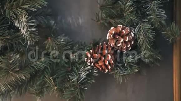 冷杉圆锥形圣诞树视频的预览图
