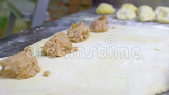 乌克兰餐馆的厨师用肉准备瓦伦克斯视频的预览图