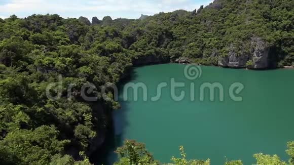 翡翠湖也被称为泰国安通国家海洋公园的塔雷奈视频的预览图