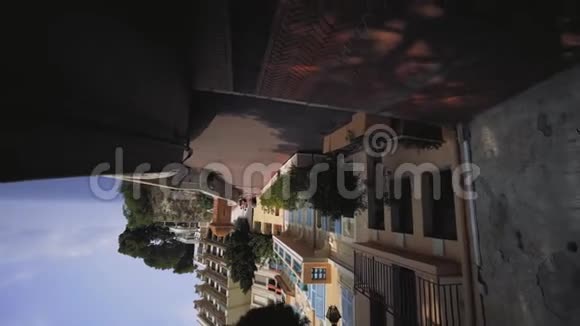 摩纳哥夏季住宅历史建筑蒙特卡洛街道建筑视频的预览图
