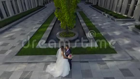 商务中心附近的新婚夫妇视频的预览图