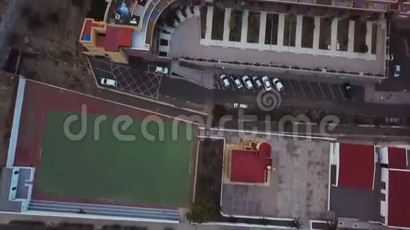 住宅屋顶的俯视图西班牙加那利群岛特内里费视频的预览图