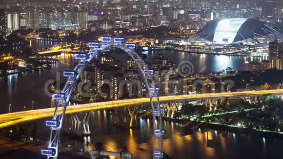 新加坡城市天景体育场时间流逝视频的预览图