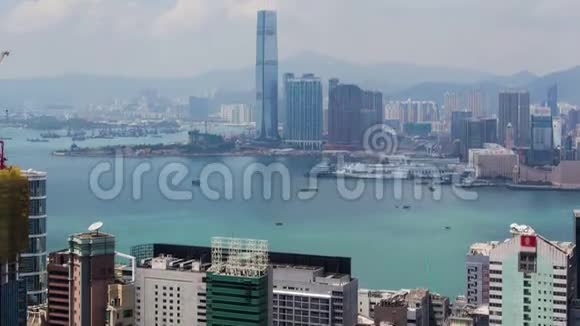 香港空中天际线时间流逝视频的预览图
