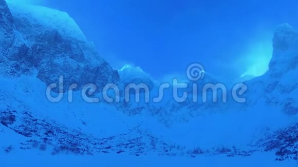 冬季高塔特拉斯山脉的雪峰视频的预览图