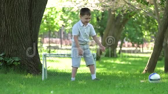 男孩在公园里打球视频的预览图