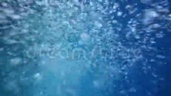 从海底升起的气泡视频的预览图