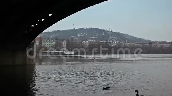 河流上的码头视频的预览图