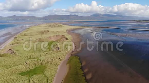 令人惊叹的爱尔兰西海岸长满青草的沙丘视频的预览图