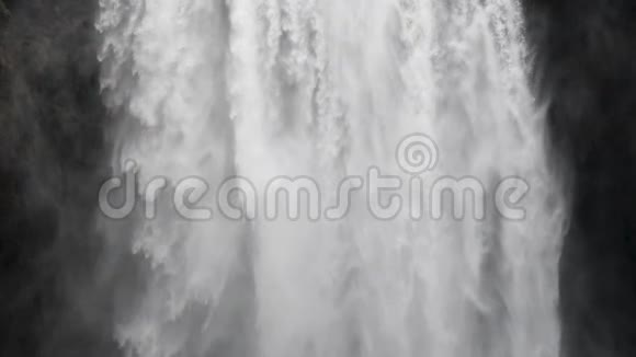 瀑布关闭慢动作斯高福斯冰岛视频的预览图