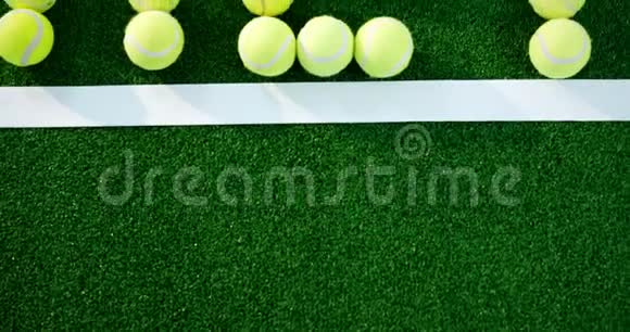 网球在球场4k形成单词网视频的预览图