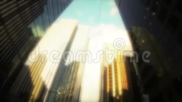 金融中心摩天大楼和建筑物视频的预览图