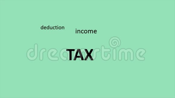 绿色背景上的税词视频的预览图