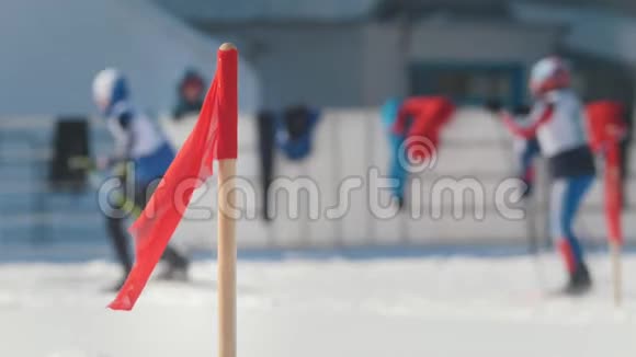 比赛越野滑雪模糊视频的预览图