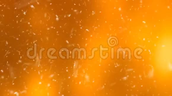 橙色圣诞无缝环背景雪花视频的预览图