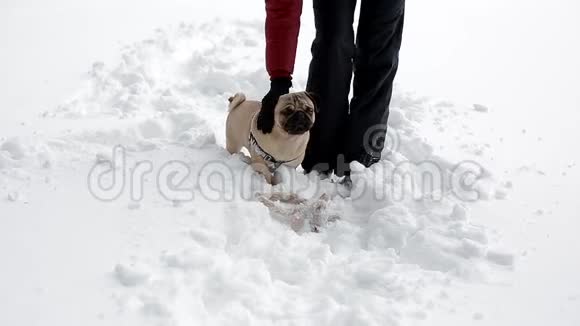 那个玩玩具的女人和她在大雪中打鼓的女人视频的预览图