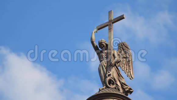时光飞逝亚历山大纵队的天使圣彼得堡俄罗斯视频的预览图
