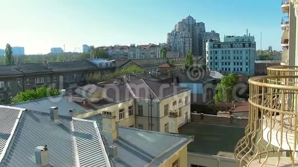 全景运动敖德萨建筑城市景观城市视频的预览图