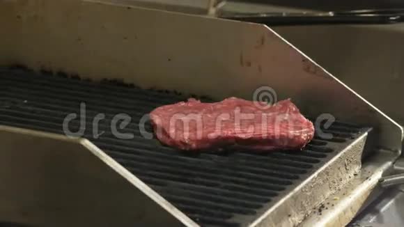 烧烤炉上的肉和菠萝视频的预览图