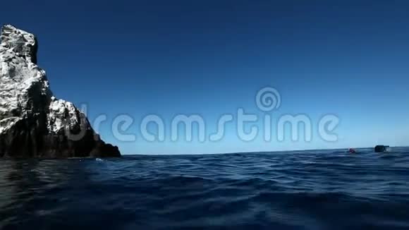 鲸尾靠近太平洋水面潜水员视频的预览图