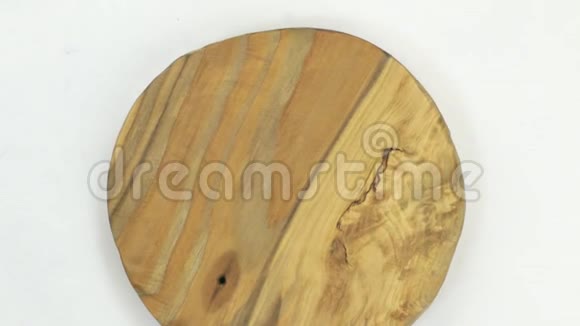 木架旋转的特写表面的木质背景进行设计和装饰视频的预览图